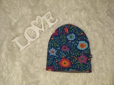 Beanie Kopfumfang 46-48cm "Blumen"